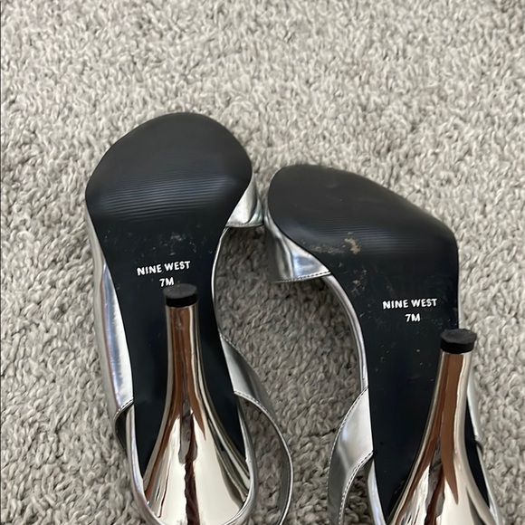 Nine West Women's Silver Slingback Heels - Picture 5 of 5